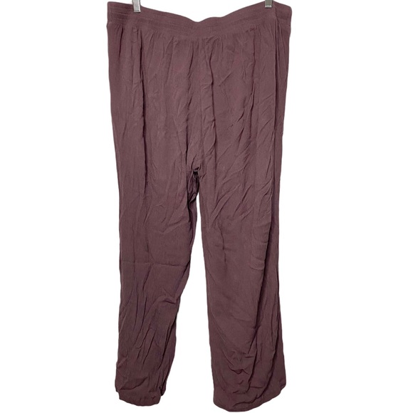 Torrid MAUVE PURPLE GAUZE WIDE LEG PANT Size 1X - Picture 8 of 9